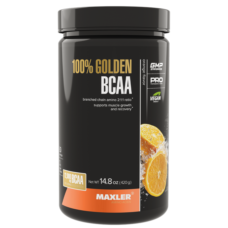 Maxler 100% Golden BCAA 420 г, orange - купить в Атлетик Фуд, цена на Мегамаркет