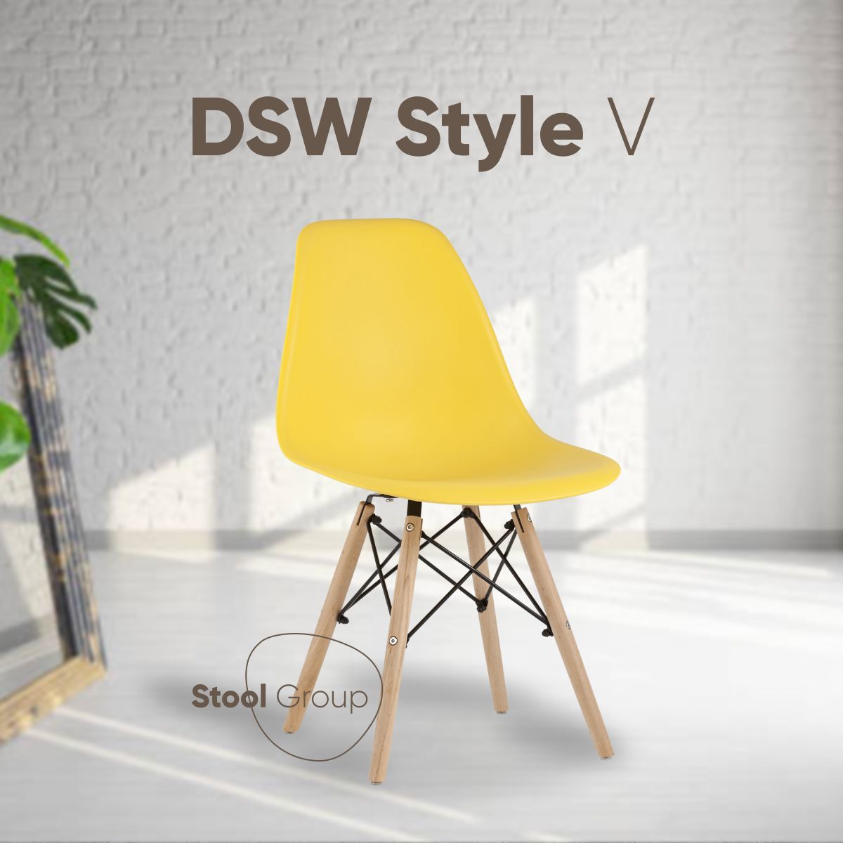 Стул для кухни Stool Group Dsw Style V желтый, разборный фрейм - купить в Москве, цены на Мегамаркет | 600015794899