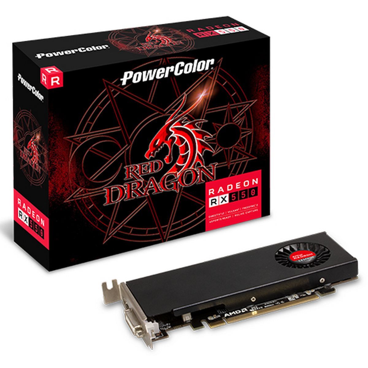 Видеокарта PowerColor AMD Radeon RX 550 Red Dragon, купить в Москве, цены в интернет-магазинах на Мегамаркет