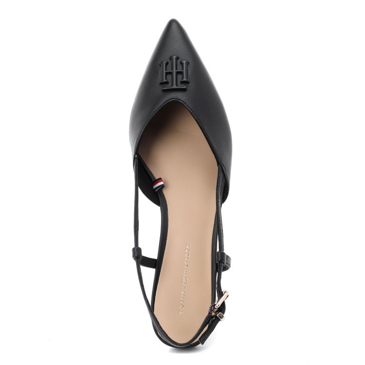 Женские сандалии TOMMY HILFIGER FEMININE POINTED BALLERINA FW0FW05650 цв. черный 37 EU