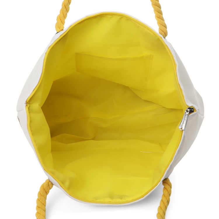 Пляжная сумка женская Les Tropeziennes RIX 01 белая/желтая