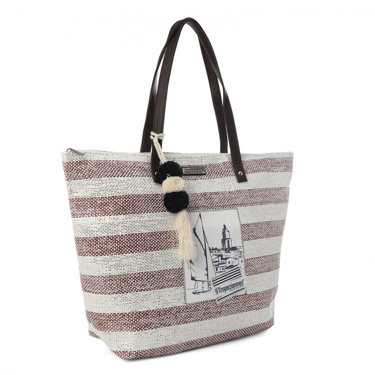 Пляжная сумка женская Les Tropeziennes DEA 11 бордовая