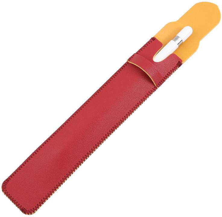 Кожаный чехол для Apple Pencil GSMIN L1 (Красный)