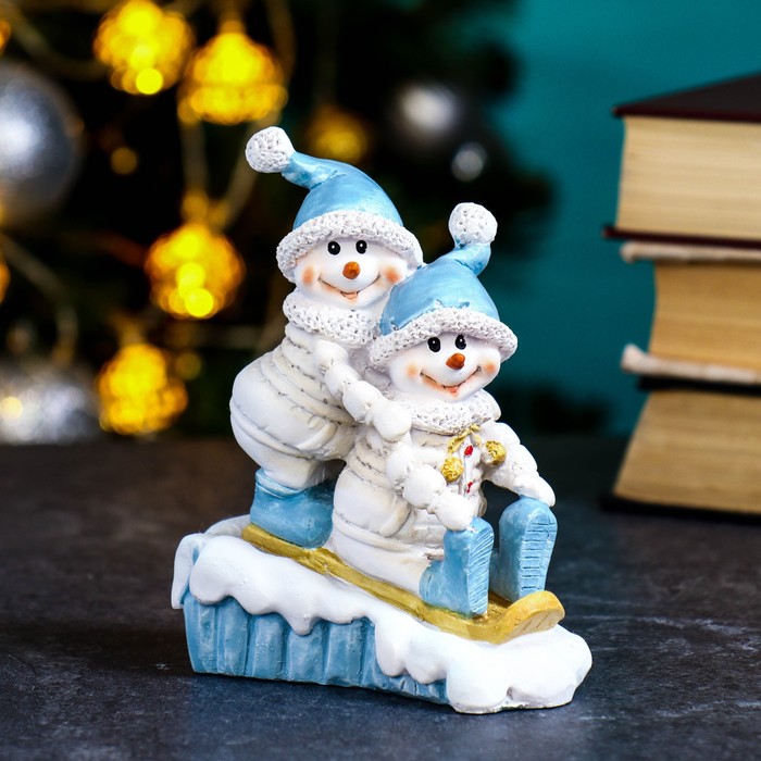 Новогодняя игрушка «Снеговики» — Декоративные изделия из фанеры