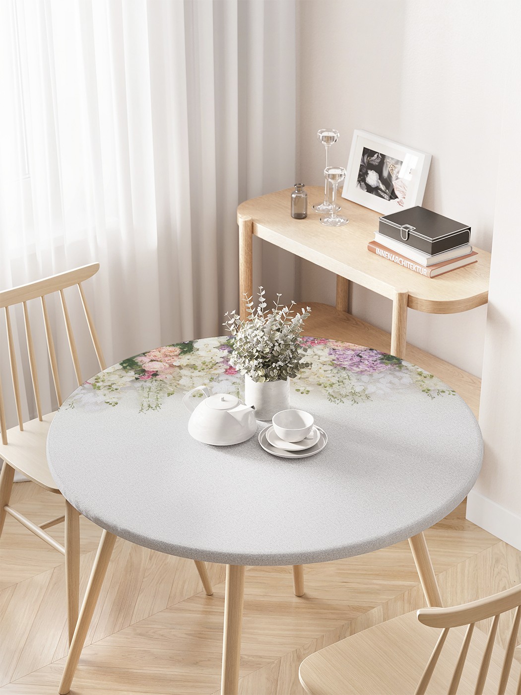 Круглая кухонная скатерть на резинке JoyArty, на круглый стол диаметром 75-100 см. купить в интернет-магазине, цены на Мегамаркет