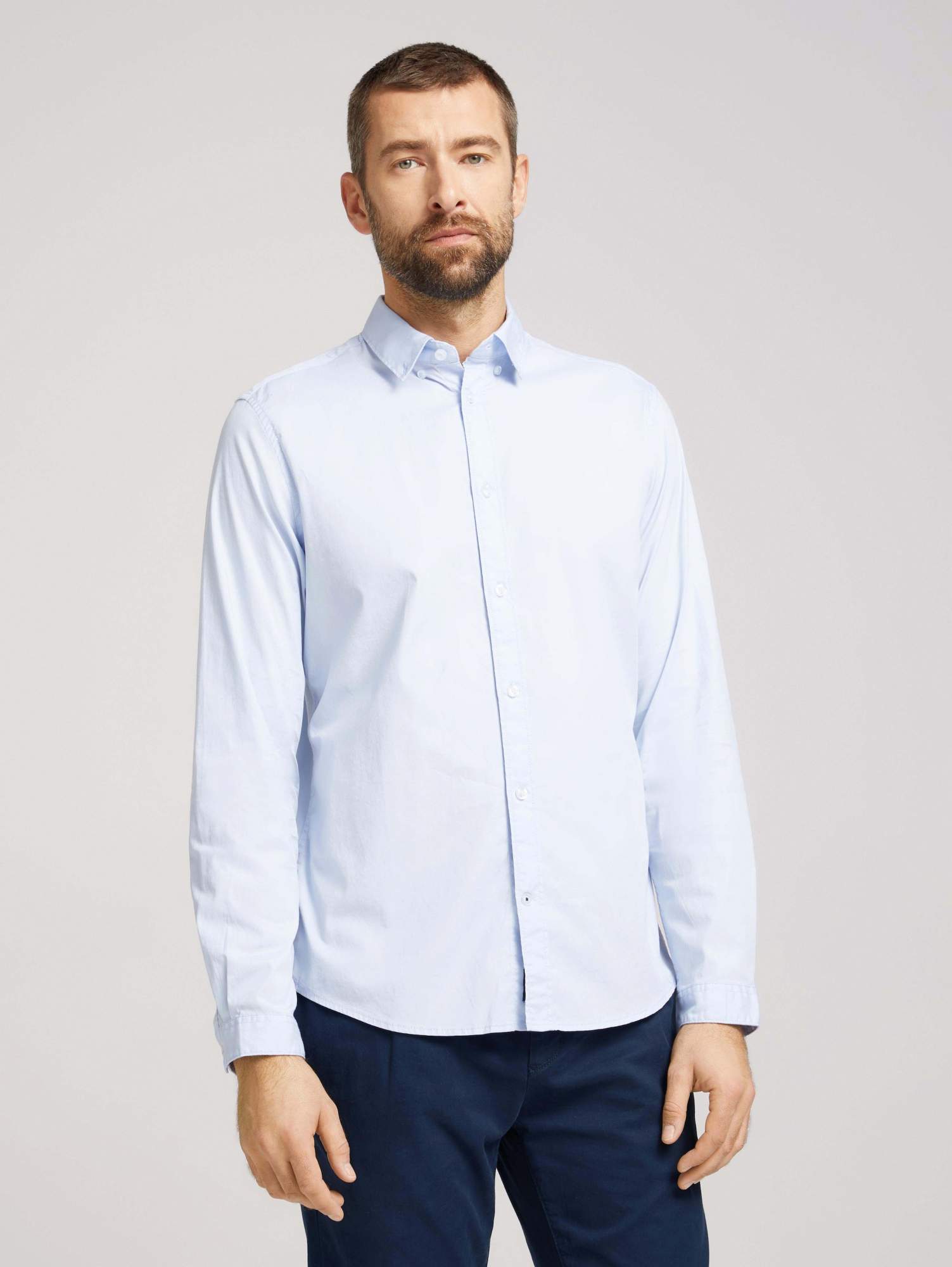 Рубашка мужская TOM TAILOR 1029806 синяя XL