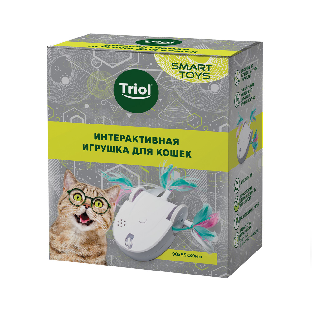 Развивающая игрушка для кошек Triol пластик, белый, 9 см, 1 шт