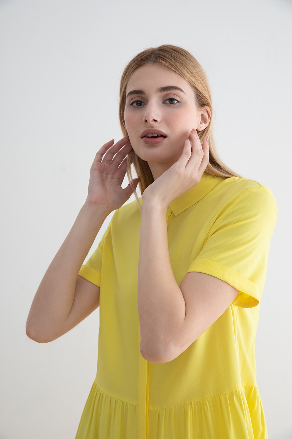 Платье-рубашка женское Concept Club 10200200811 желтое S