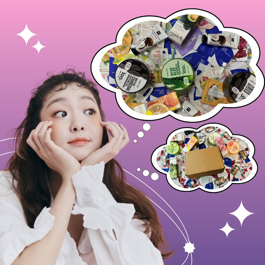 Коробка-сюрприз с уходовой корейской косметикой Mystery box 6 предметов ...