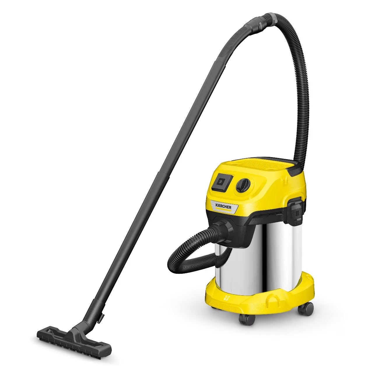 Пылесос Karcher WD 3 P S V-17/4/20 желтый, серебристый, купить в Москве, цены в интернет-магазинах на Мегамаркет