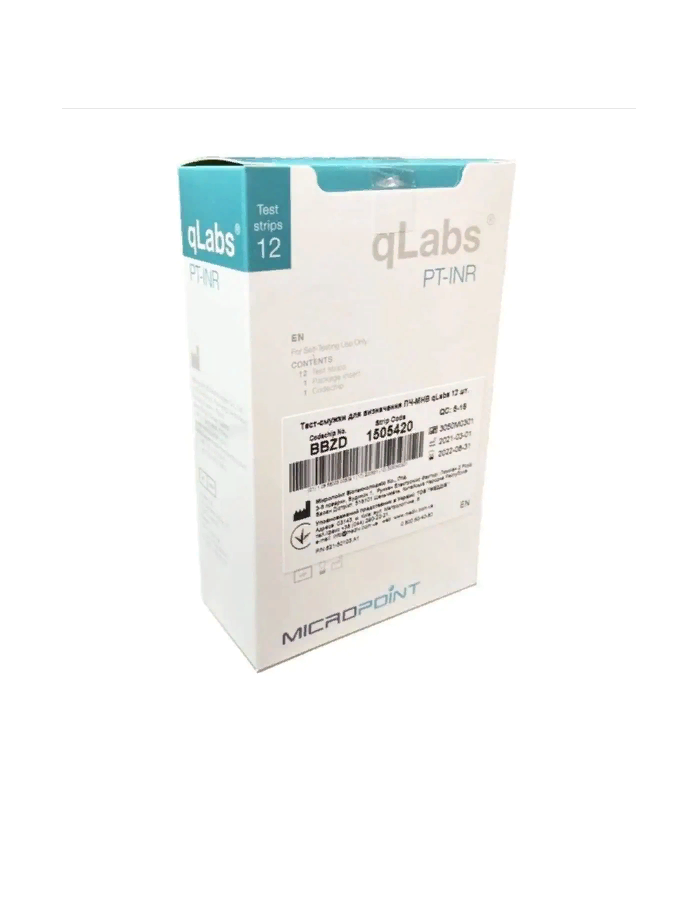 Тест pt inr. Тест-полоски «qlabs pt-inr» 24 шт..