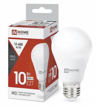 Лампа светодиодная LED-MO-PRO 10Вт 4000К нейтр. бел. Е27 900лм 12-48В низковольтная | код купить в интернет-магазине, цены на Мегамаркет