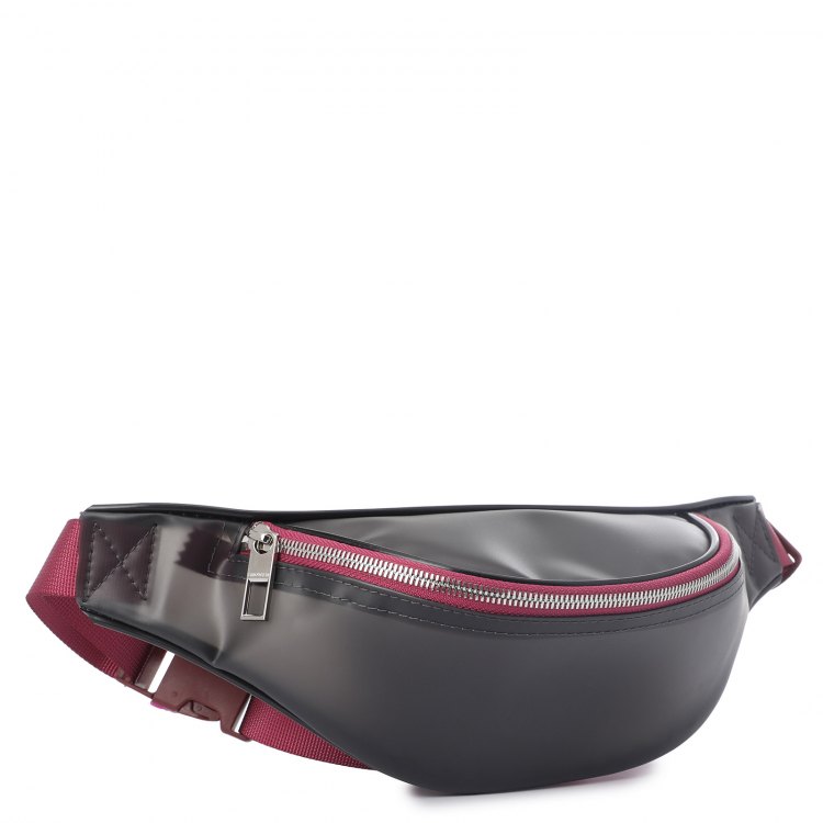 Поясная сумка женская Calzetti TRANSPARENT BELT BAG NEW, черный/бордовый