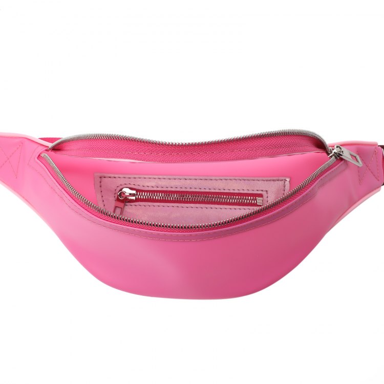 Поясная сумка женская Calzetti TRANSPARENT BELT BAG NEW матовая розовая