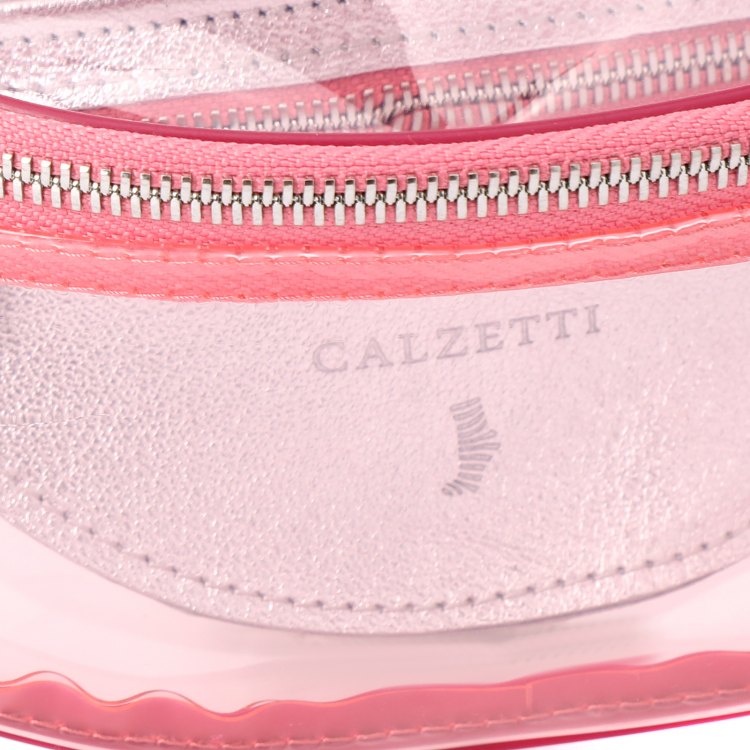 Поясная сумка женская Calzetti TRANSPARENT BELT BAG NEW розово-оранжевая
