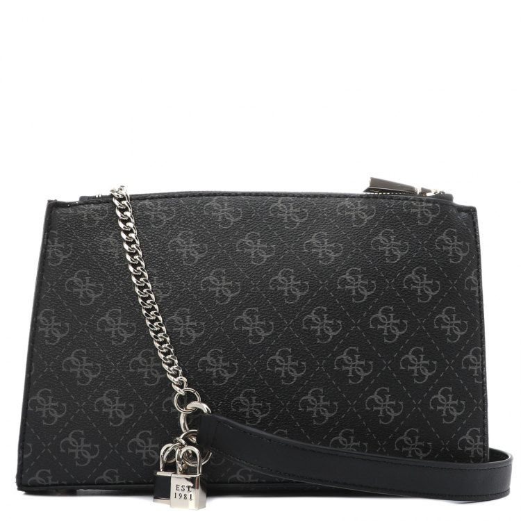 Комплект (брелок+сумка) женский Guess HWSG7966700, серо-черный