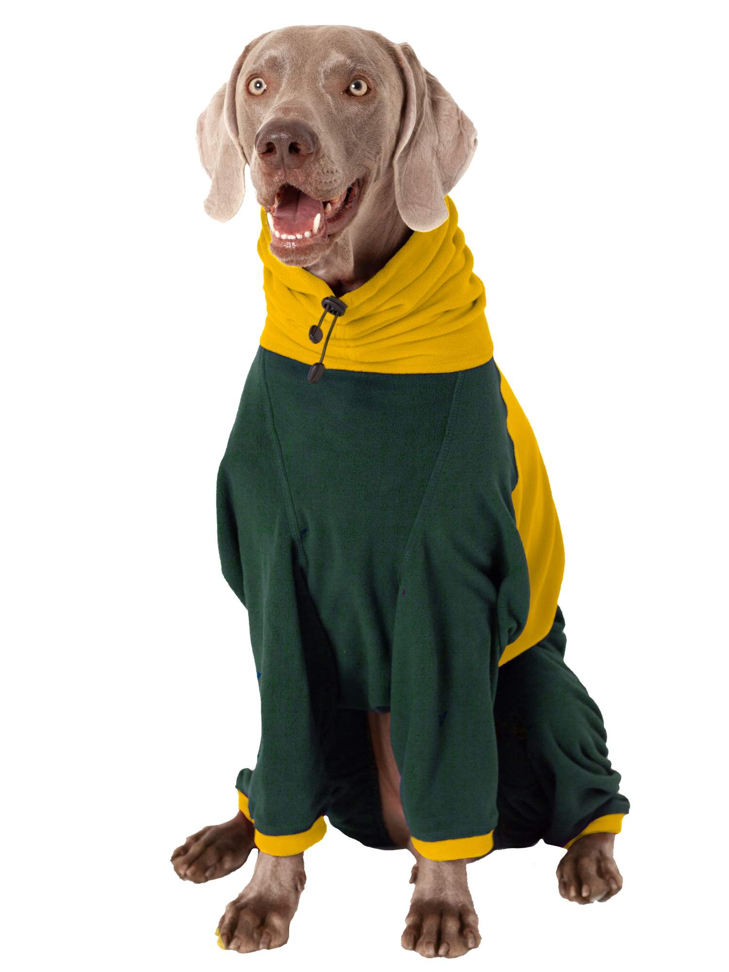 Флисовый комбинезон для собак, цвет желто-зеленый, размер Д2
