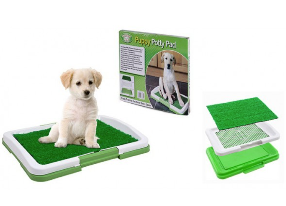 Туалет для собак Puppy Potty Pad белый, зеленый, 47х36х6 см