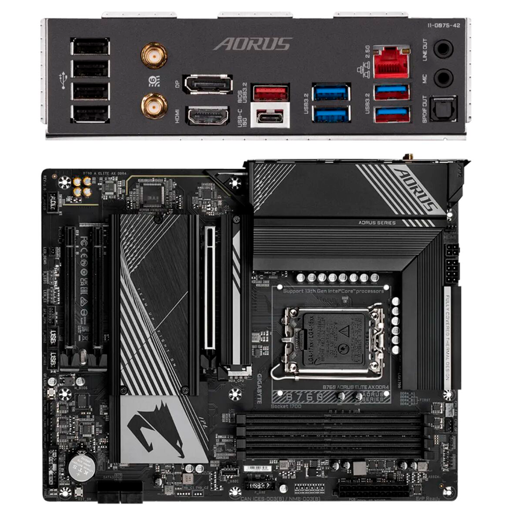 Материнская плата GIGABYTE B760 AORUS ELITE AX DDR4, купить в Москве, цены в интернет-магазинах на Мегамаркет