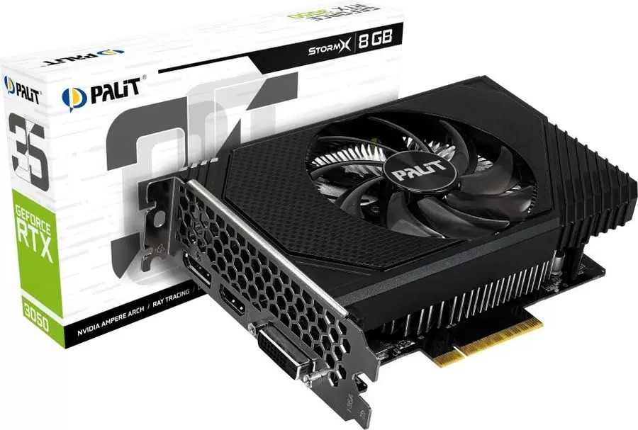 Видеокарта Palit NVIDIA GeForce RTX 3050 StormX (NE63050018P1-1070F), купить в Москве, цены в интернет-магазинах на Мегамаркет