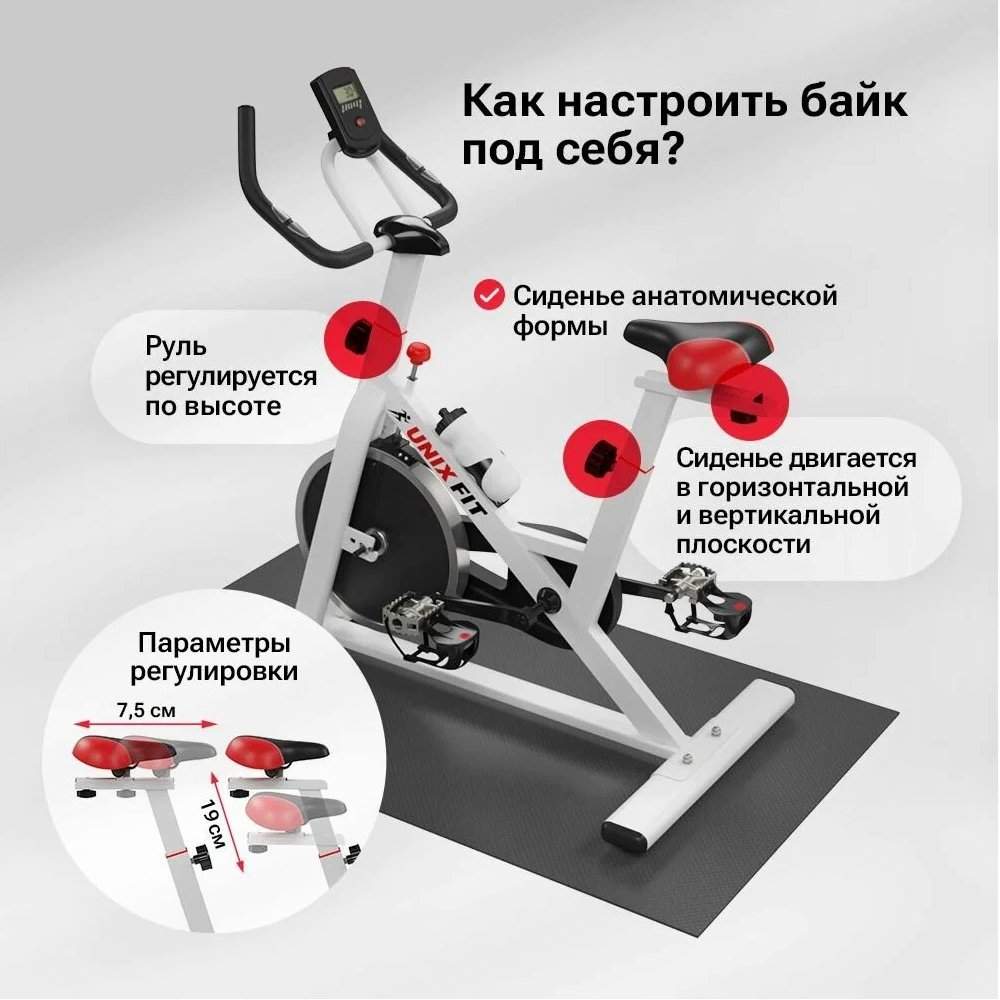 Велотренажер Спин-байк UNIXFIT SB-490PRO + набор для фитнеса – купить в  Москве, цены в интернет-магазинах на Мегамаркет