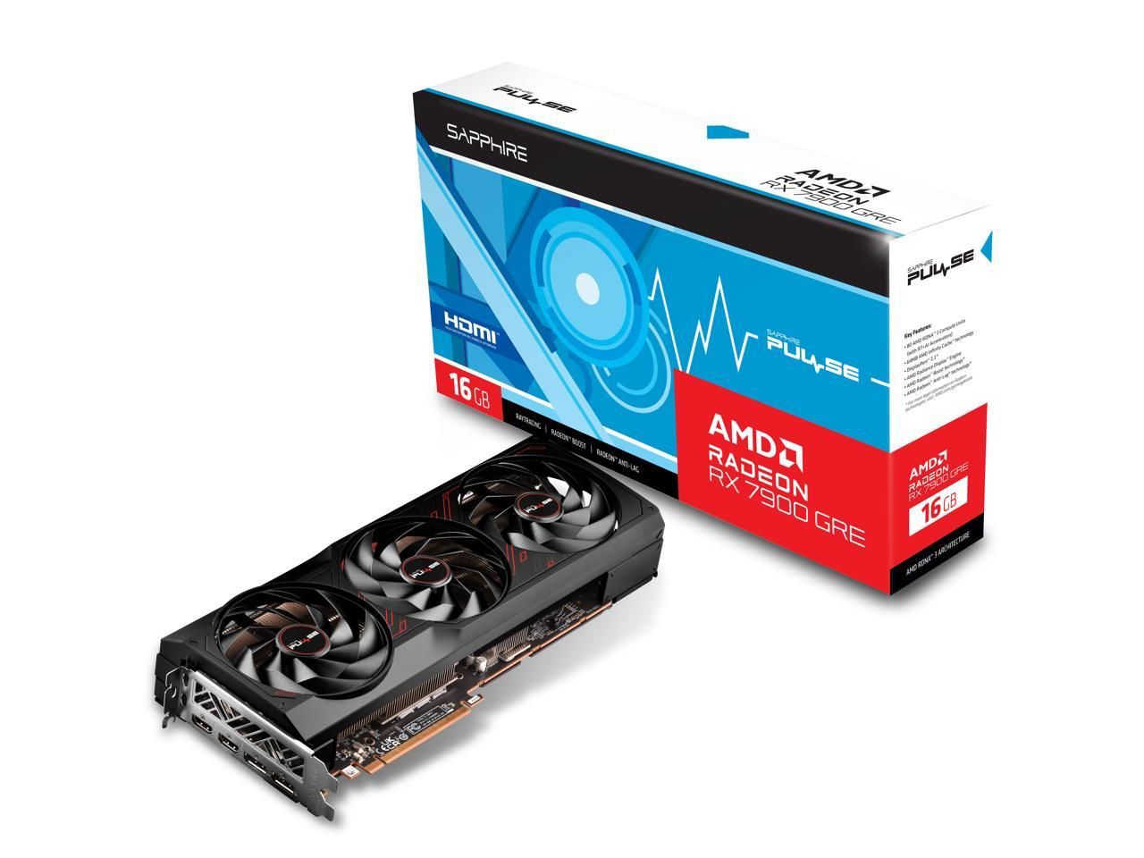 Видеокарта Sapphire RX7900GRE PULSE GAMING OC 16GB, купить в Москве, цены в интернет-магазинах на Мегамаркет