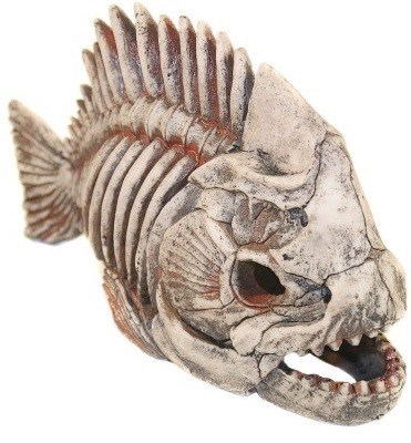 Декорация для аквариума, для террариума Deksi Скелет рыбы 903, пластик, 31х13х17 см