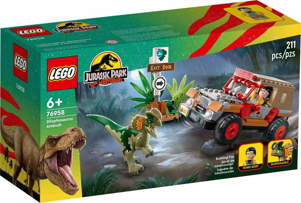 Конструктор LEGO Jurassic World Засада Дилофозавра 76958 - купить в Мегамаркет Москва Томилино, цена на Мегамаркет
