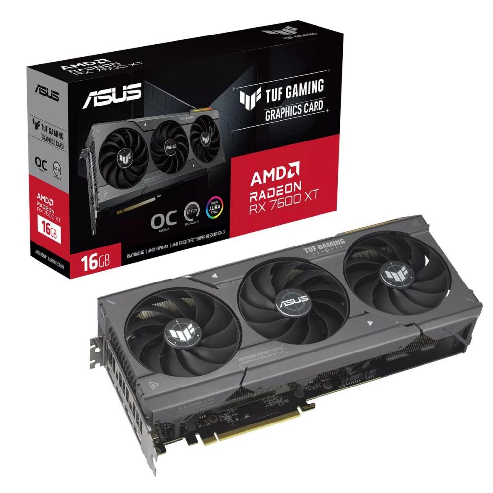 Видеокарта ASUS TUF-RX7600XT-O16G-GAMING, купить в Москве, цены в интернет-магазинах на Мегамаркет