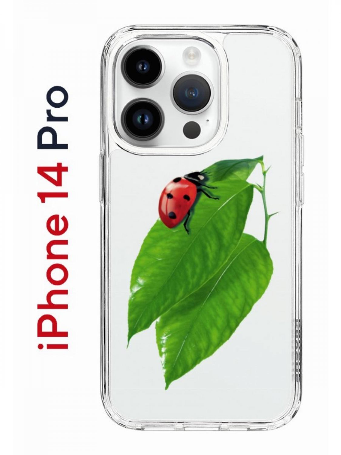 Чехол на iPhone 14 Pro с принтом Kruche Print Ladybug, бампер с защитой  камеры, купить в Москве, цены в интернет-магазинах на Мегамаркет