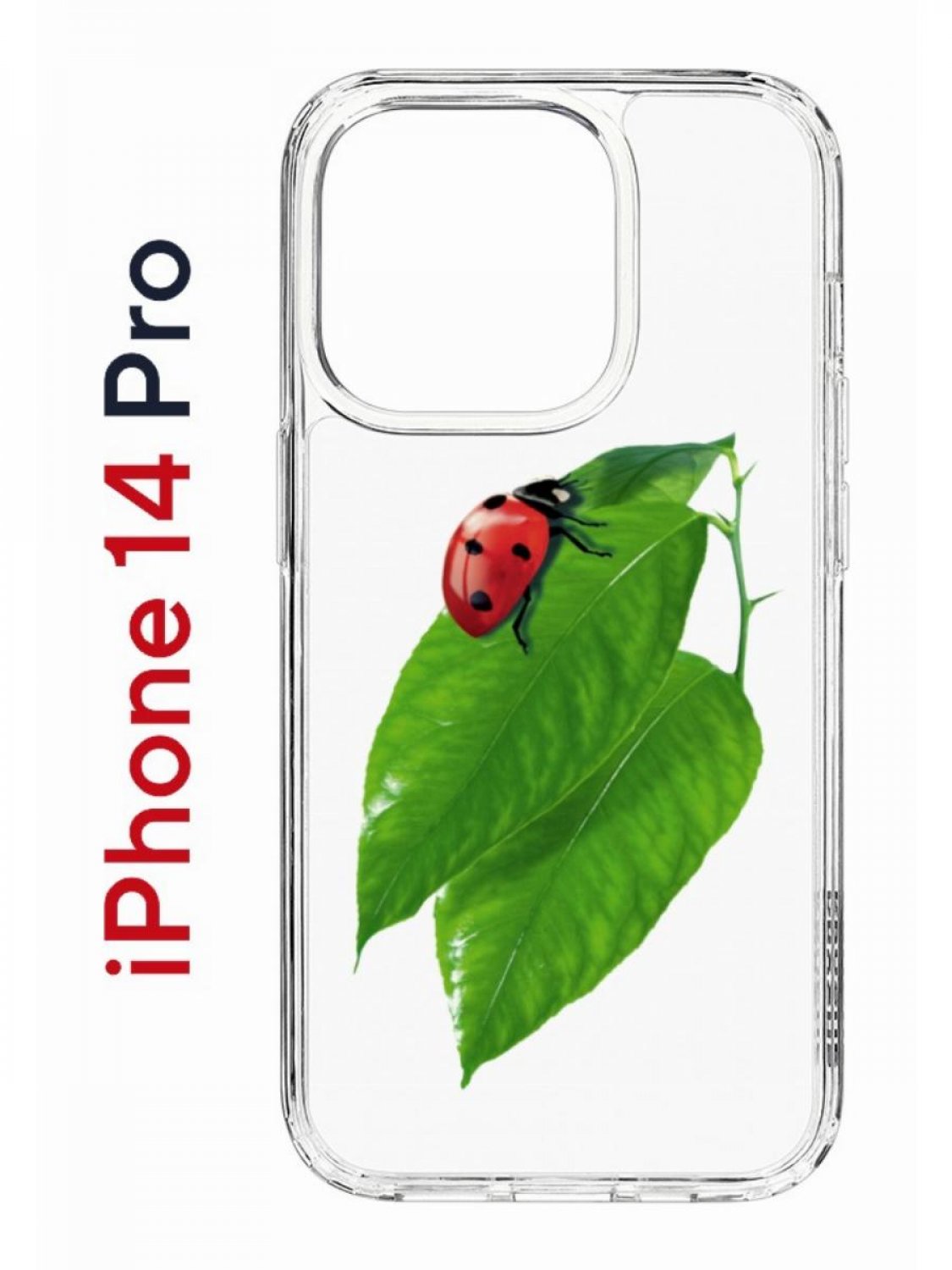 Чехол на iPhone 14 Pro с принтом Kruche Print Ladybug, бампер с защитой  камеры, купить в Москве, цены в интернет-магазинах на Мегамаркет