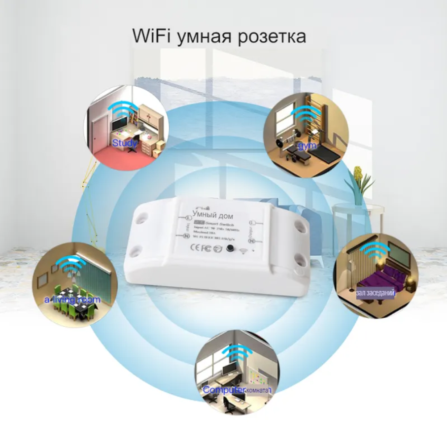 Умное WIFi реле беспроводной выключатель Terem Тechno с Алисой дистанционное  управление купить в интернет-магазине, цены на Мегамаркет