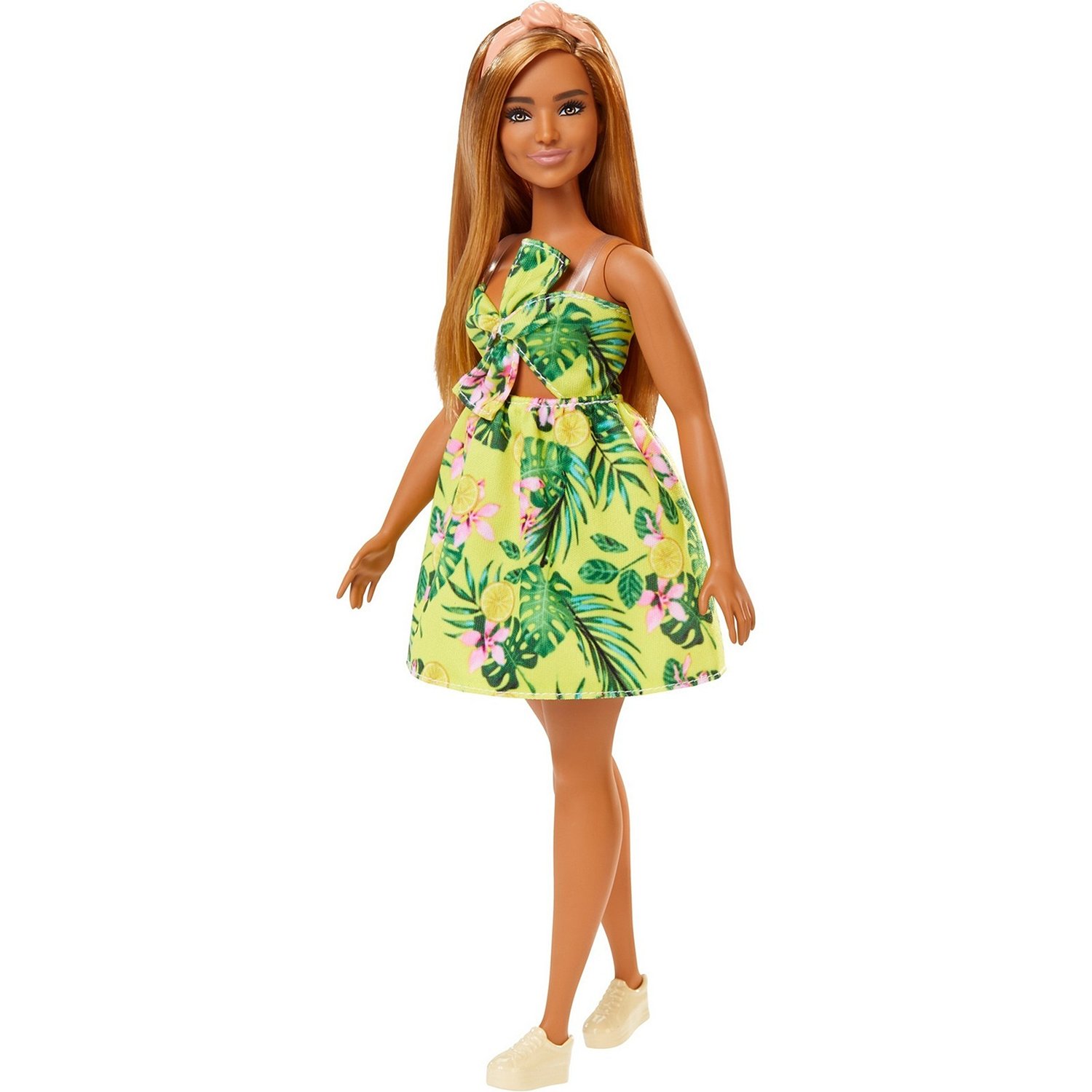 Купить кукла Mattel Barbie из серии Игра с модой, в платье с цветами FXL59,  цены на Мегамаркет