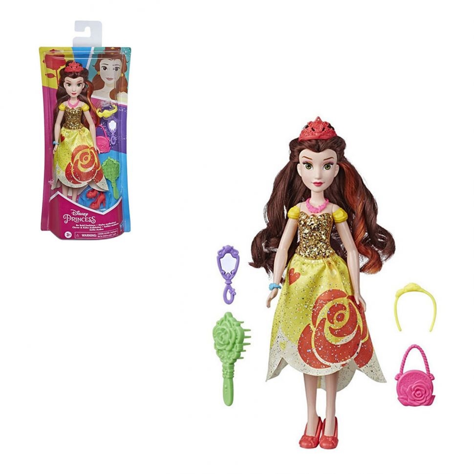 Купить кукла Hasbro Disney Princess с аксессуарами 2 вида Рапунцель,Белль  E3048EU6, цены на Мегамаркет | Артикул: 100029251539