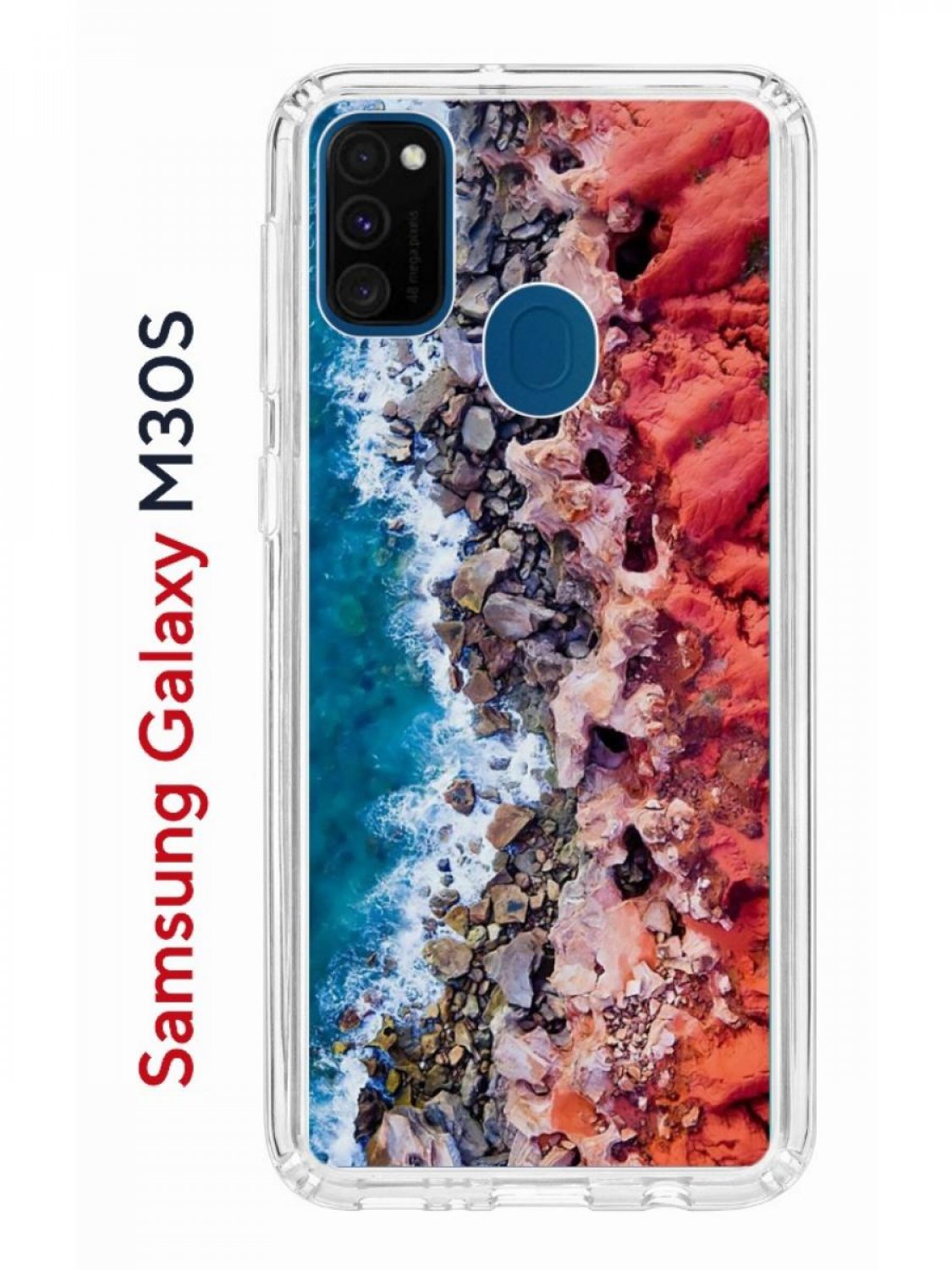 Чехол на Samsung M30S/M21 Kruche Print Морской берег,противоударный  бампер,защита камеры – купить в Москве, цены в интернет-магазинах на  Мегамаркет