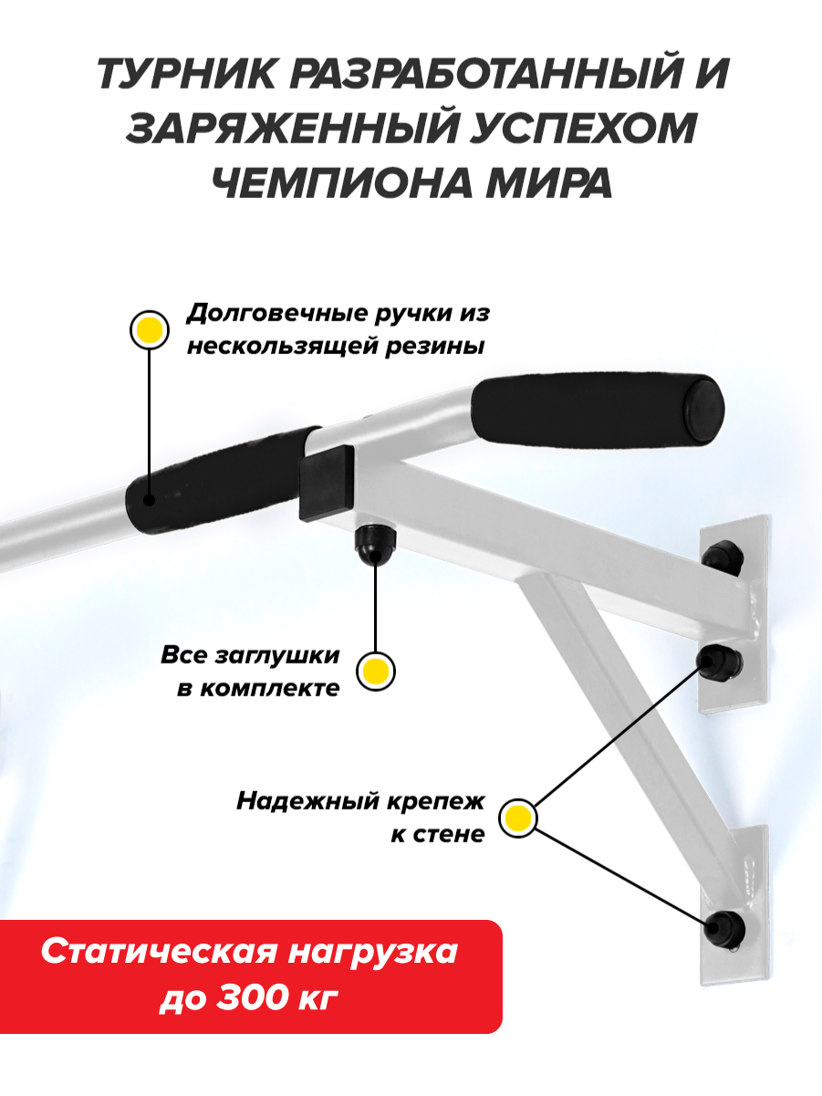 Турник настенный Absolute Champion Aktiv разборный Aktiv АЧ9950 белый -  купить в Москве, цены на Мегамаркет | 600008965692