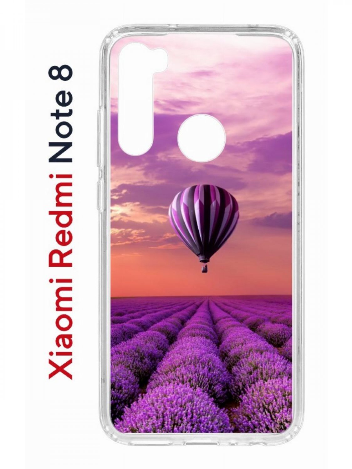 Чехол на Redmi Note 8 Kruche Print Лавандовый рай,противоударный бампер,с  защитой камеры, купить в Москве, цены в интернет-магазинах на Мегамаркет