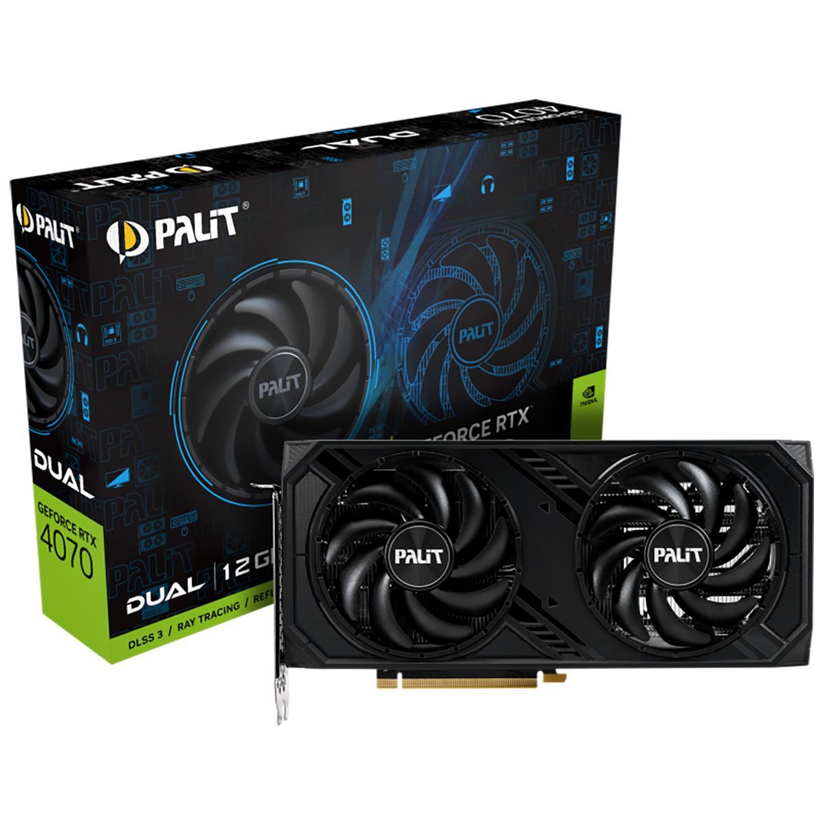 Видеокарта Palit NVIDIA RTX 4070 (NE64070019K9-1048D), купить в Москве, цены в интернет-магазинах на Мегамаркет