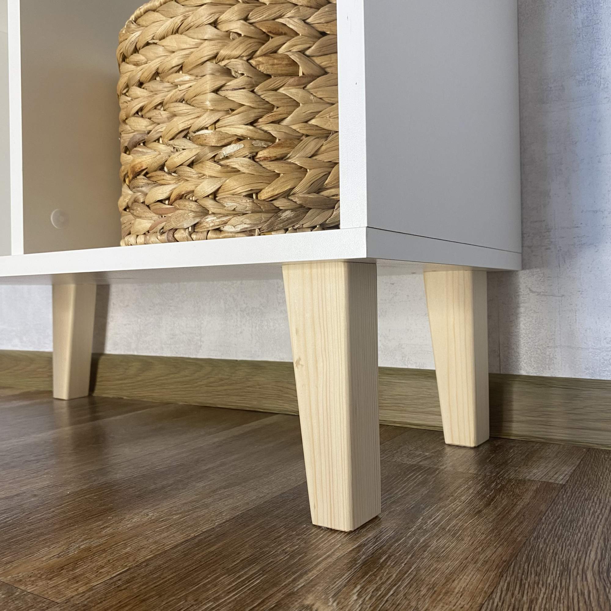 Мебельные ножки BIGROOM деревянные, без основания, цвет сосна, 4 шт - купить в BIGROOM, цена на Мегамаркет