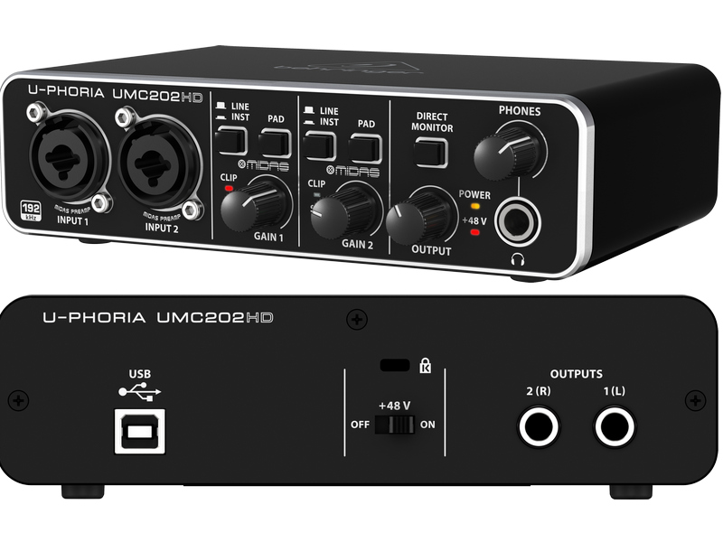 Аудиоинтерфейс BEHRINGER U-PHORIA UMC202HD - купить в Muzmart, цена на Мегамаркет
