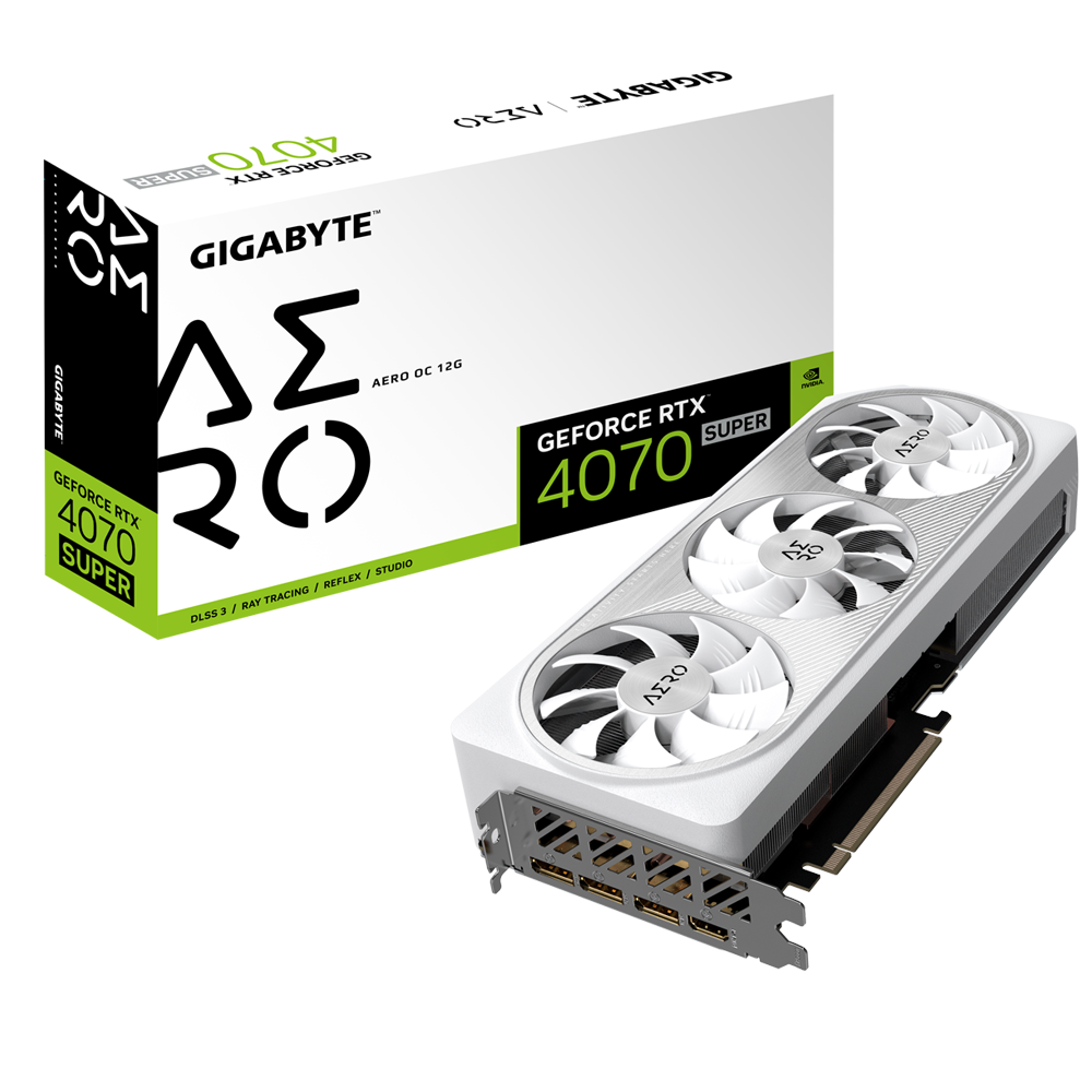 Видеокарта GIGABYTE NVIDIA GeForce RTX 4070 SUPER AERO OC, купить в Москве, цены в интернет-магазинах на Мегамаркет