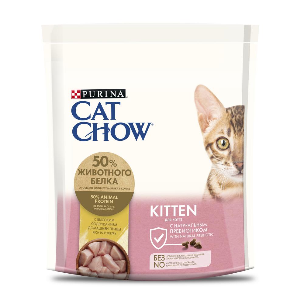 Сухой корм для котят Cat Chow Kitten, домашняя птица, 0,4кг