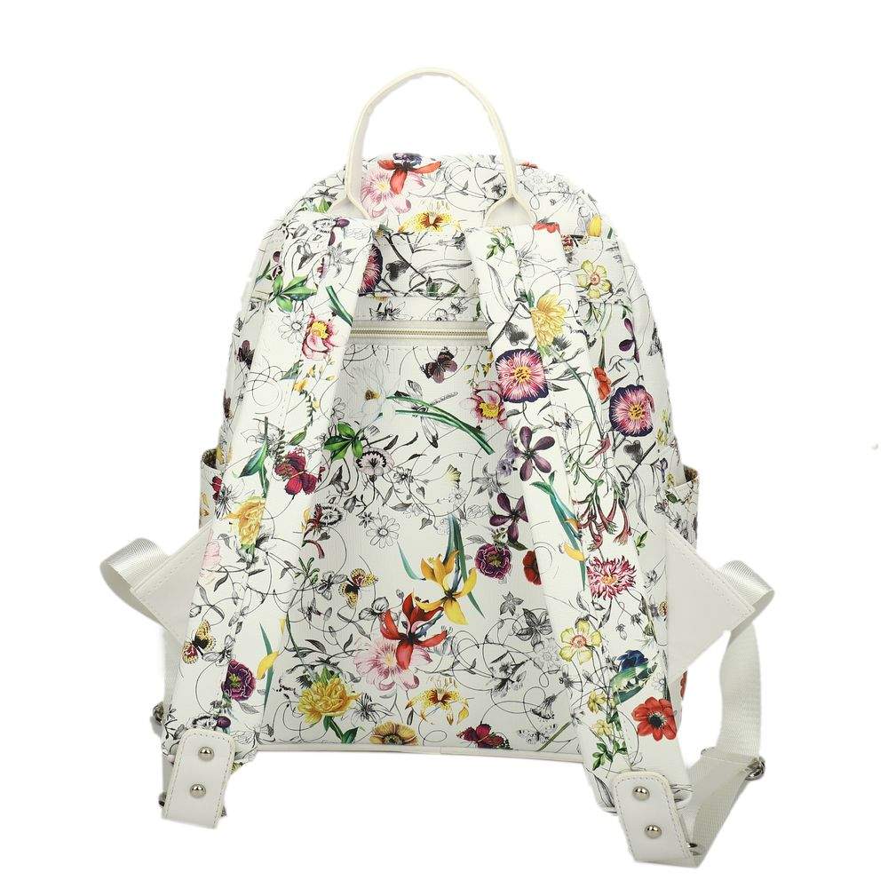 Рюкзак женский OrsOro ORS-0108 цветы на белом
