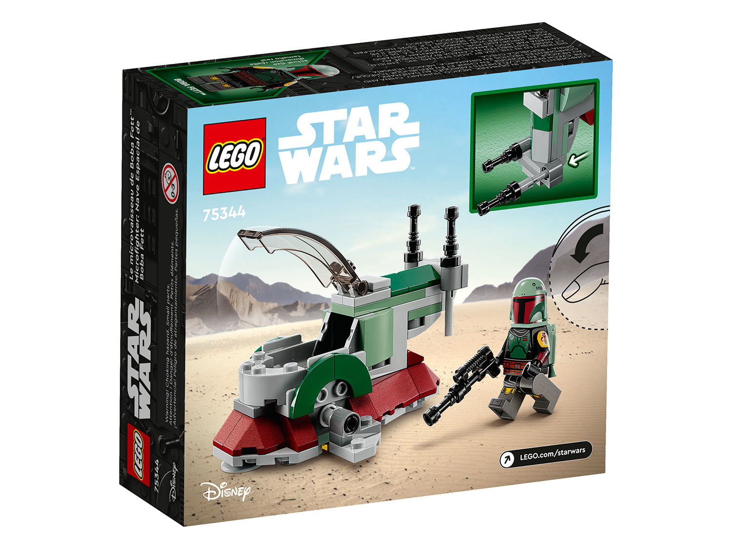 Конструктор Lego Star Wars 75344 Микрофайтер: Звездный корабль Бобы Фетта -  купить в Интернет-гипермаркет 