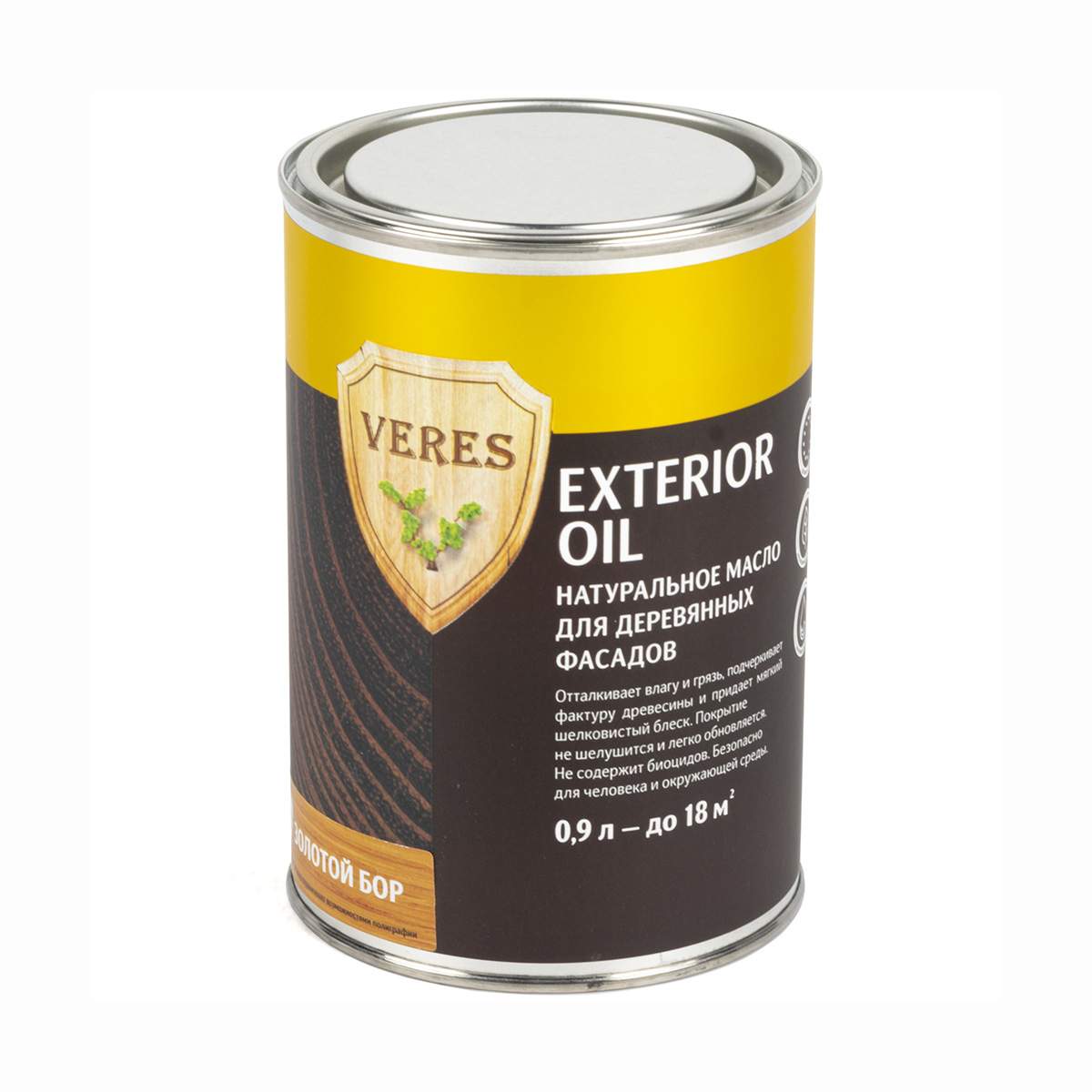 Масло для дерева Veres для наружных работ Oil Exterior №17, 0,9 л, золотой бор