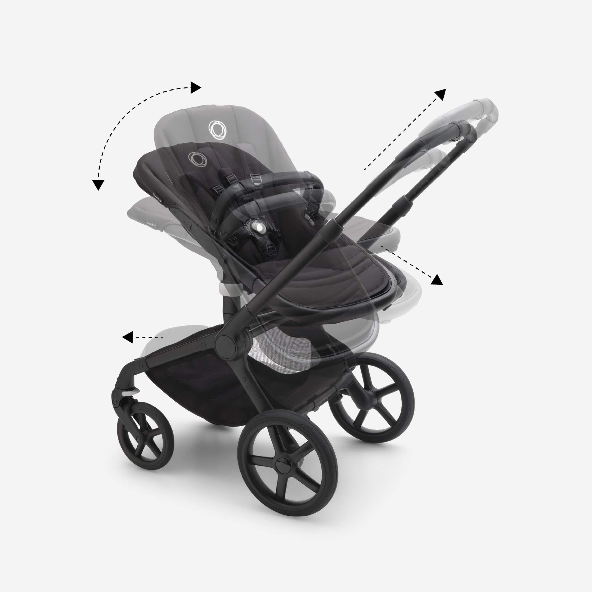 Bugaboo fox black grey hot sale melange