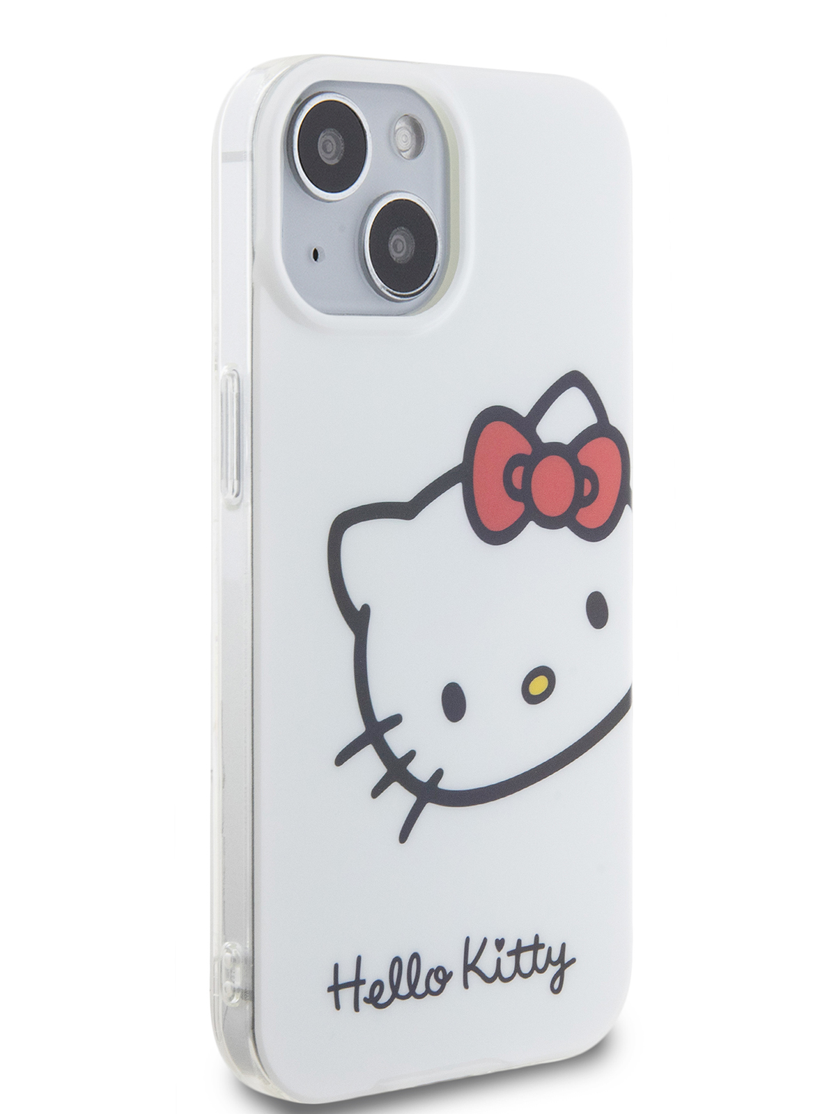 Чехол Hello Kitty для iPhone 15 ударопрочный с принтом Kitty Head, белый,  купить в Москве, цены в интернет-магазинах на Мегамаркет