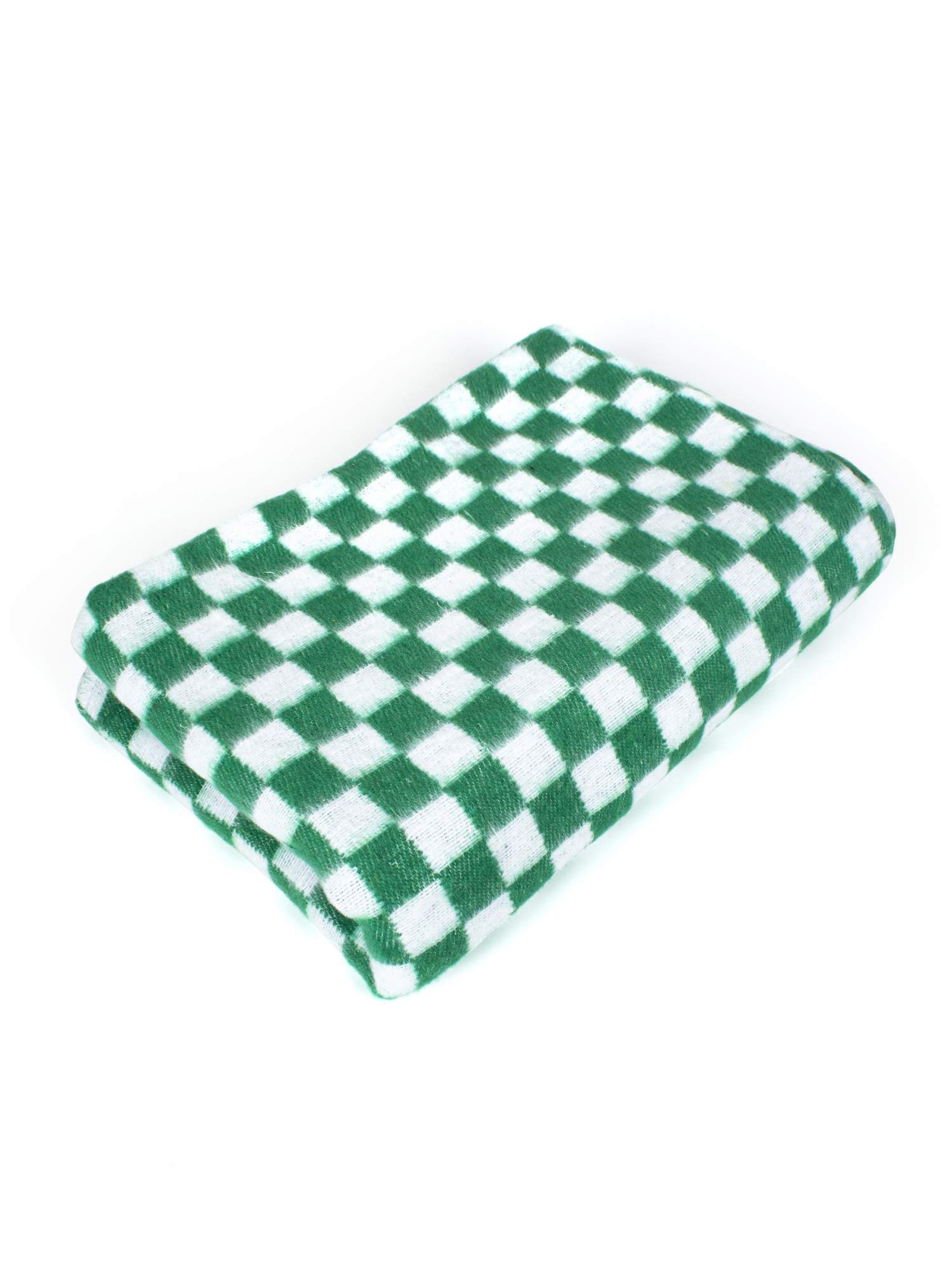 Купить одеяло байковое детское Суконная фабрика Шуя клетка 2х2 зеленая ...