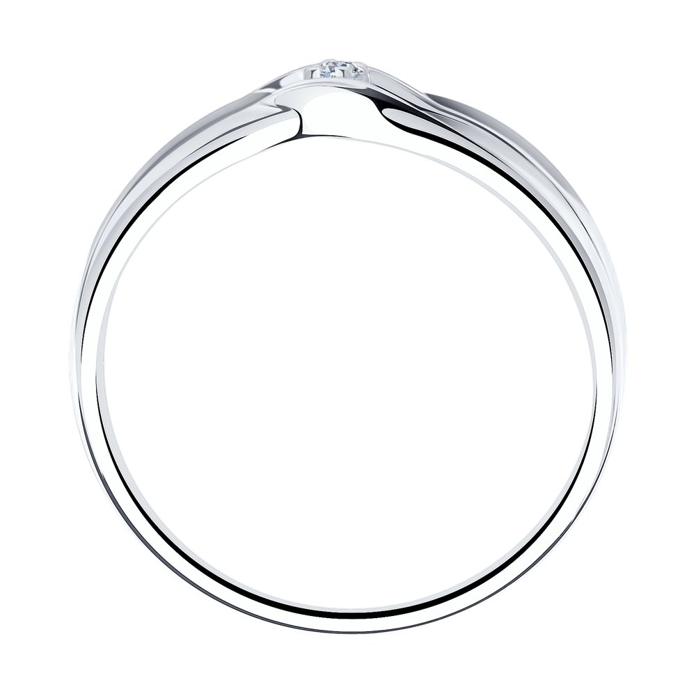 Кольцо женское SOKOLOV 87010014 из серебра, бриллиант р.19.5