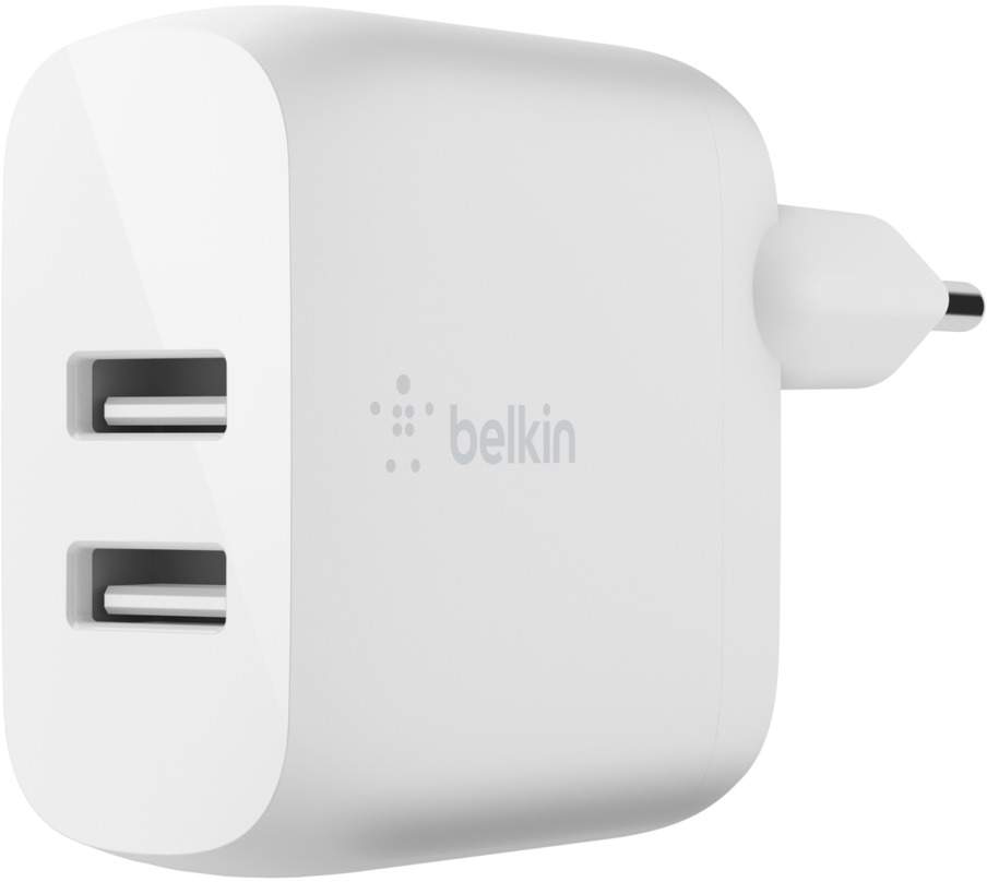 СЗУ Belkin 24Вт, 4,8A, 2xUSB-A, белый (WCB002vfWH)